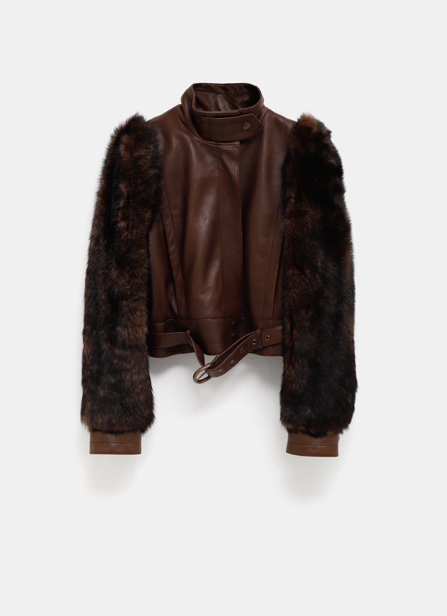 High-Neck Short Jacket