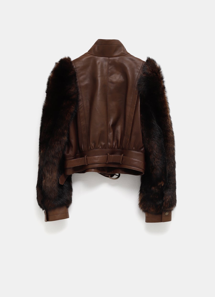 High-Neck Short Jacket
