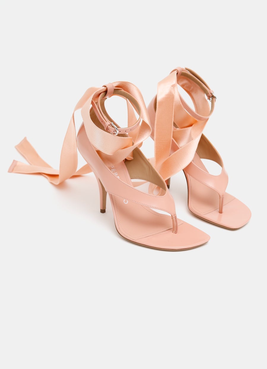 Ribbon Heel Sandals