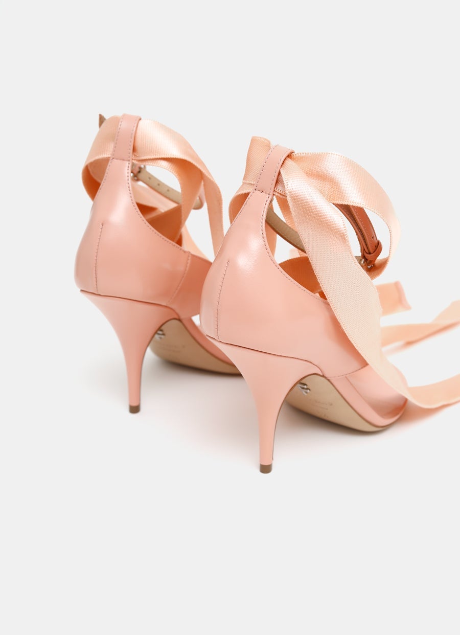 Ribbon Heel Sandals