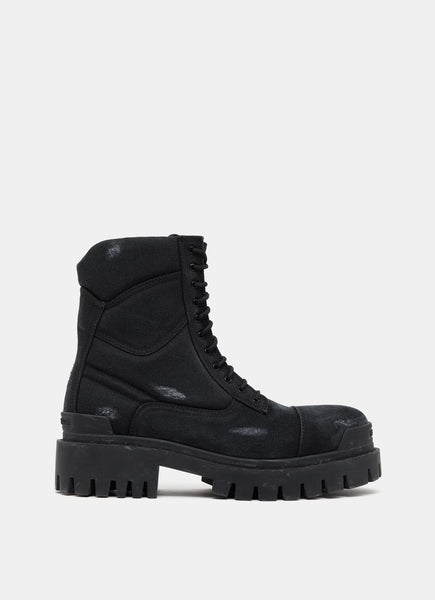 バレンシアガ　Balenciaga strike combat boots 40 Balenciaga - Strike leather combat boots black - The Corner