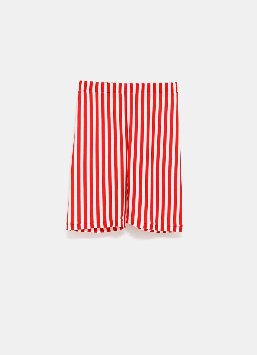 Asymmetric Striped Shorts