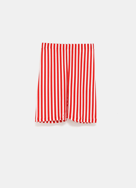 Asymmetric Striped Shorts