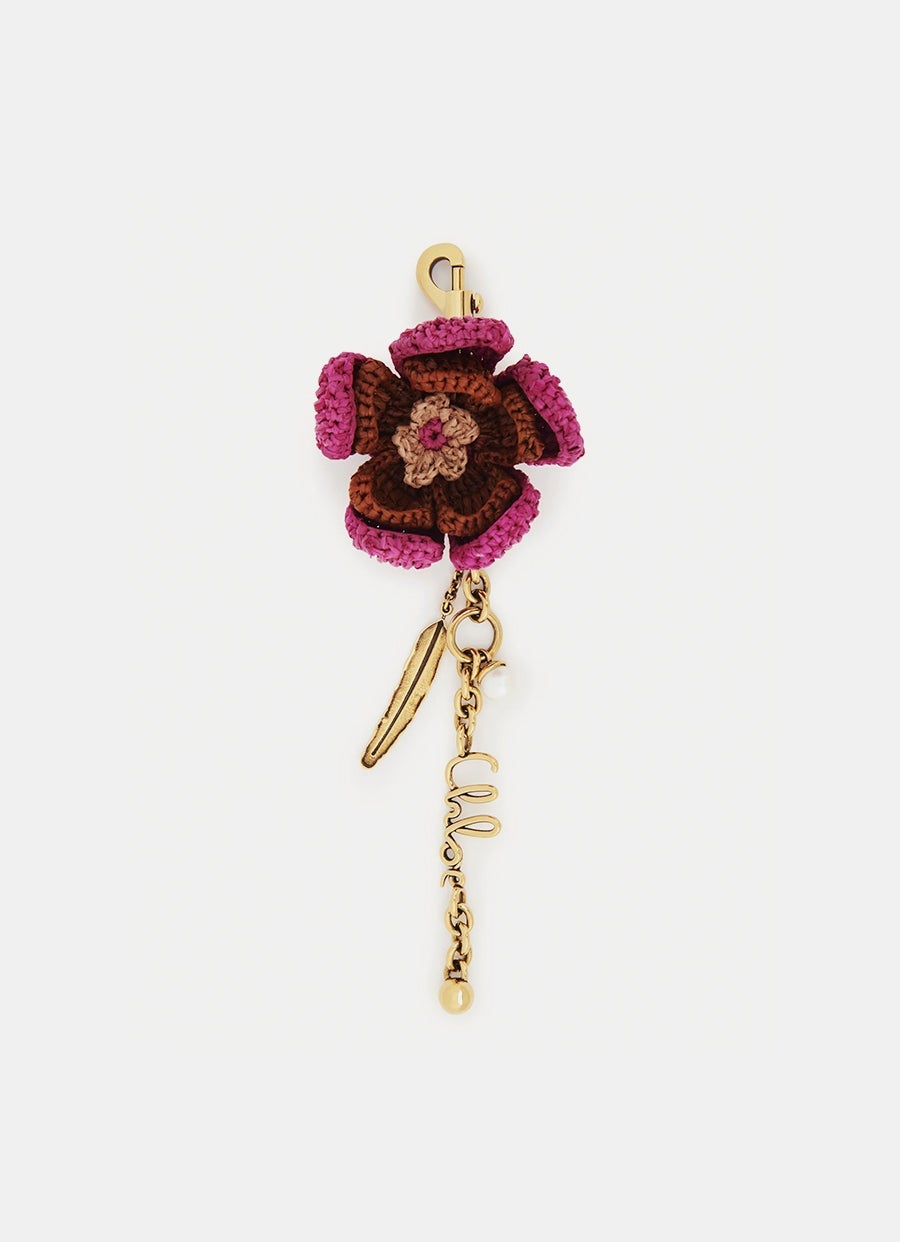 Flower Bag Charm Keyring