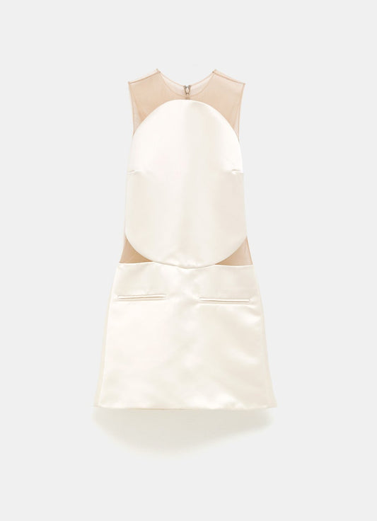 Illusion Satin Dress