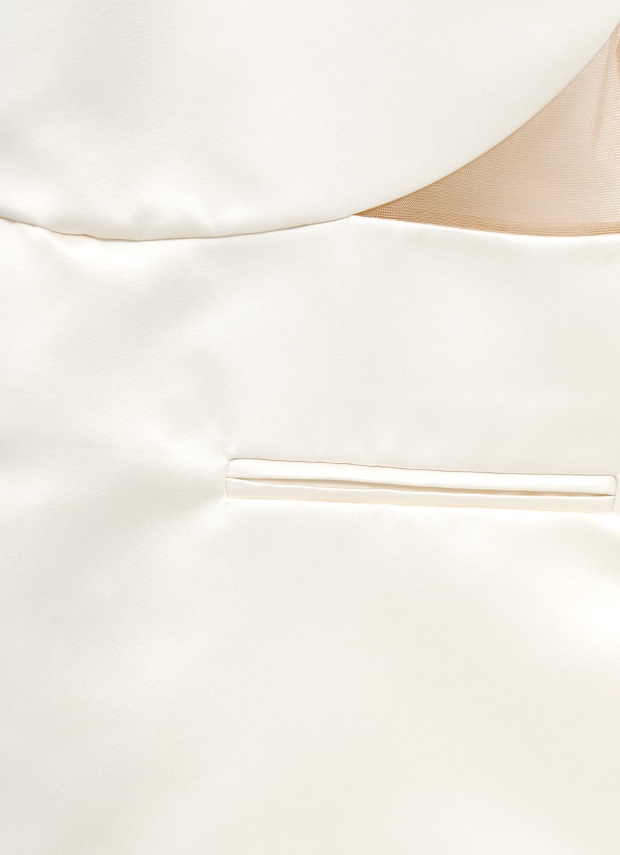 Illusion Satin Dress