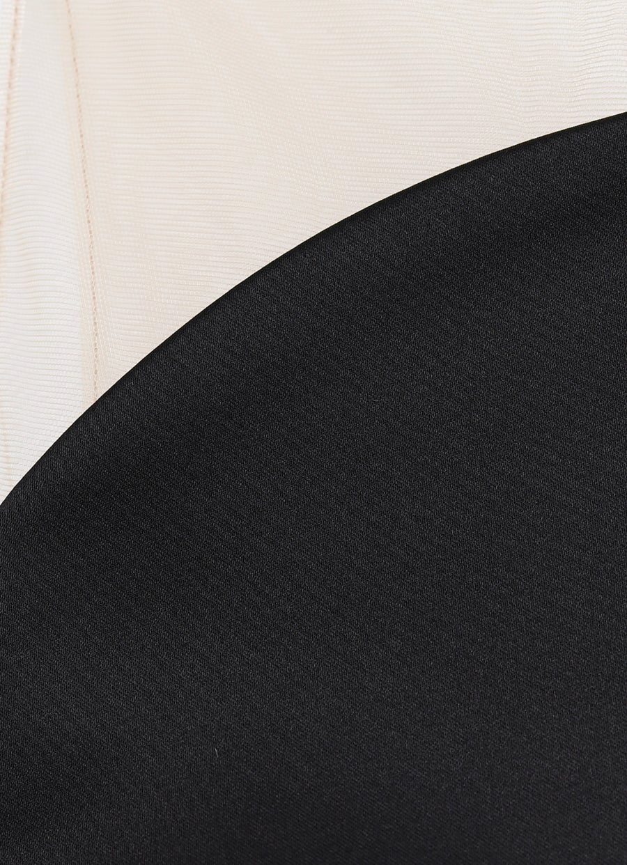 Illusion Circle Satin Bodysuit