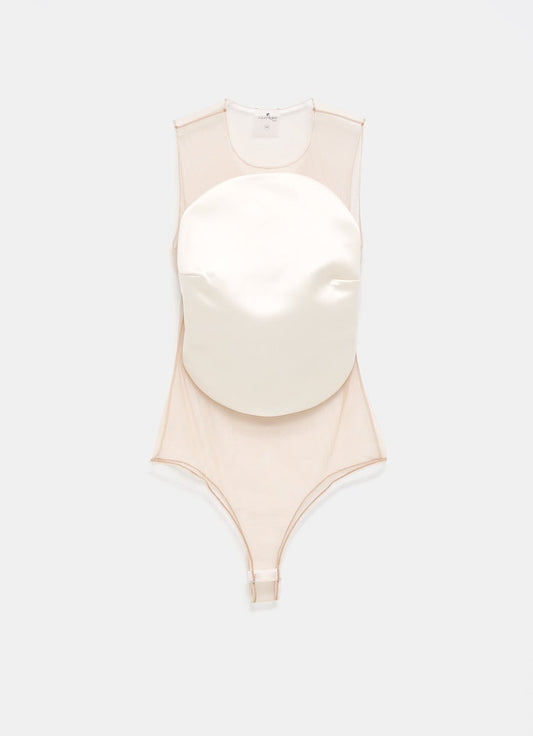 Illusion Circle Satin Bodysuit