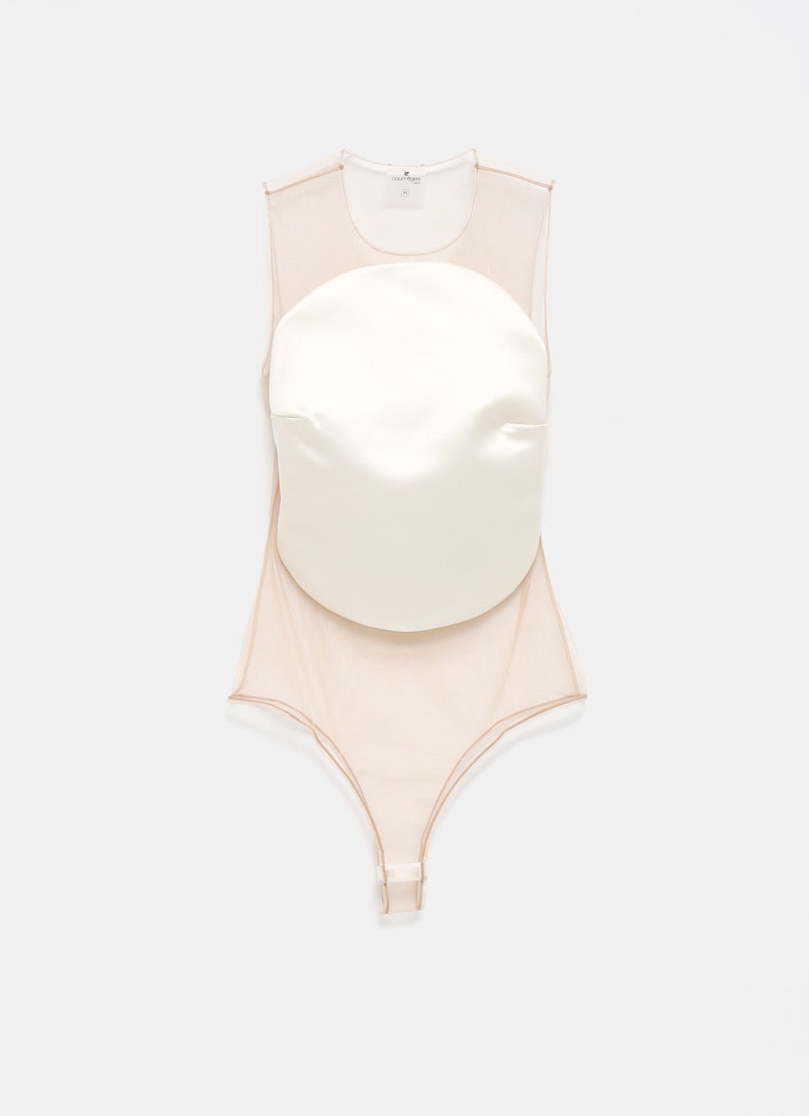 Illusion Circle Satin Bodysuit