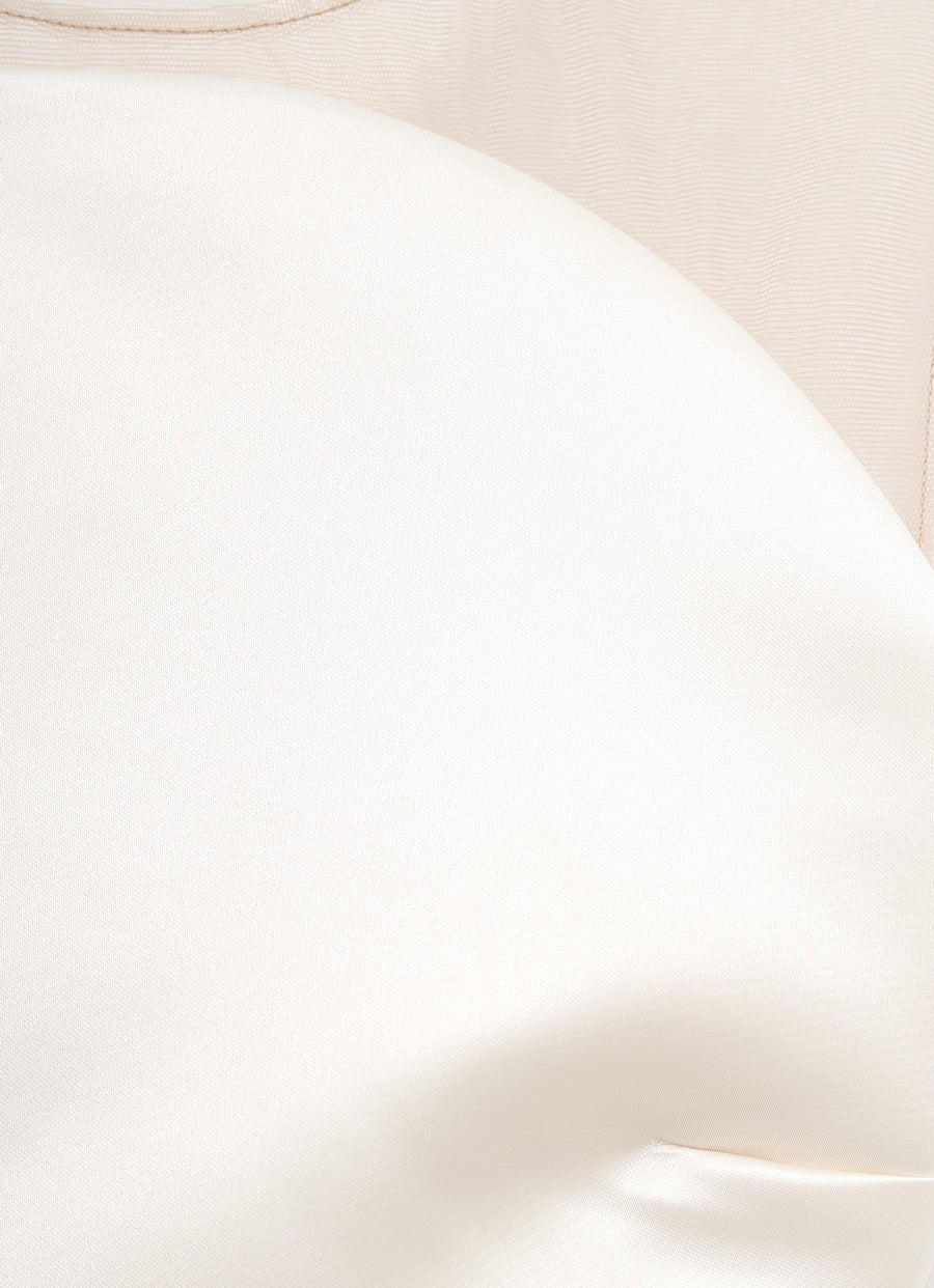 Illusion Circle Satin Bodysuit