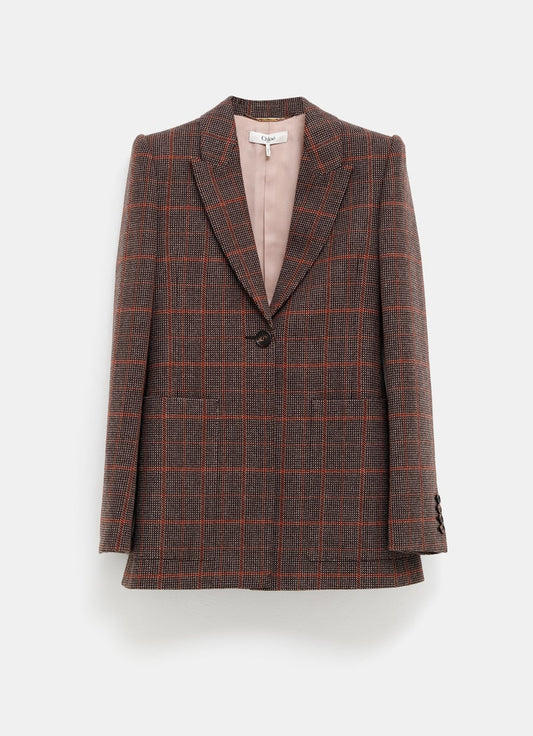 Tailored Jacket in Check Wool