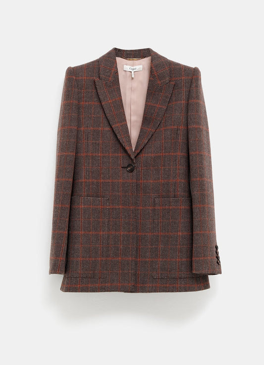 Tailored Jacket in Check Wool