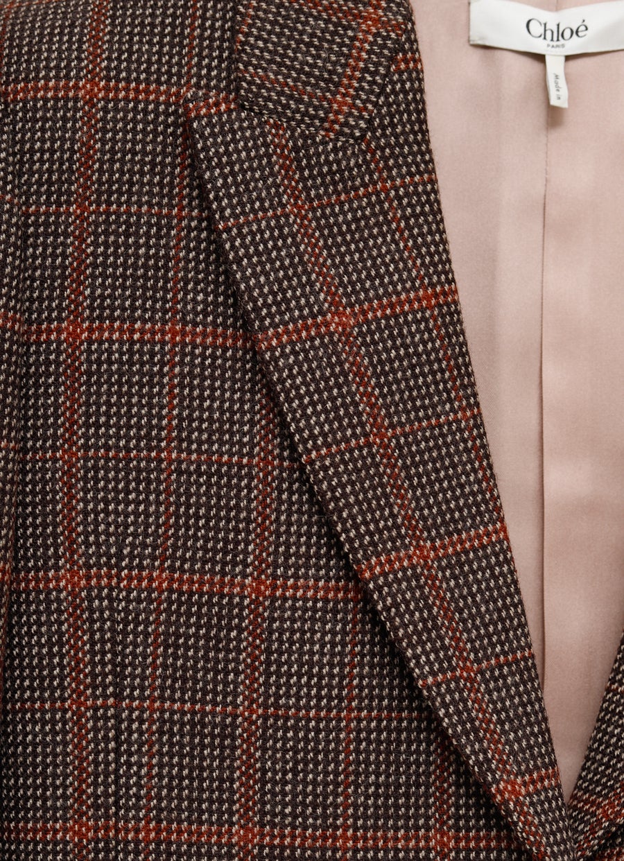 Tailored Jacket in Check Wool