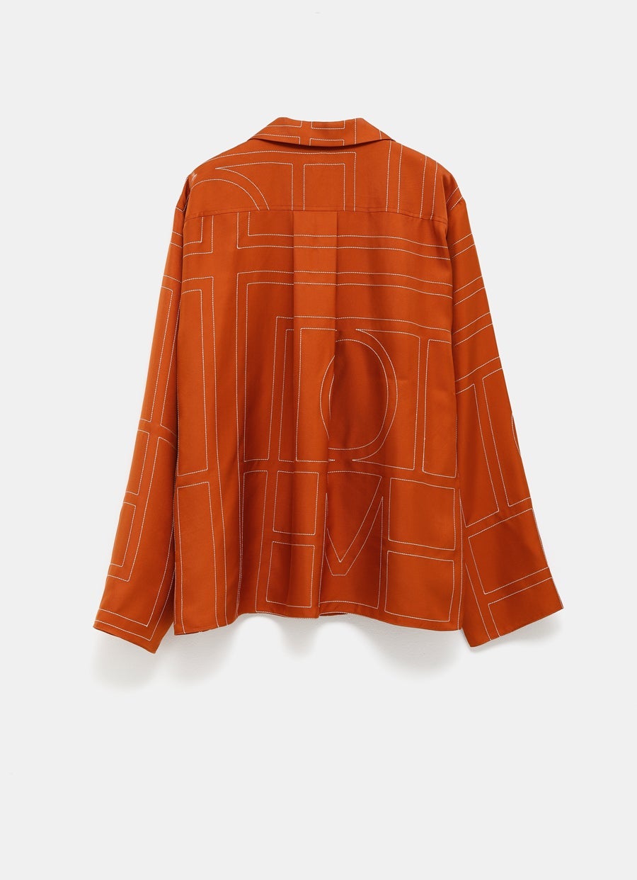 Monogram Silk PJ Top
