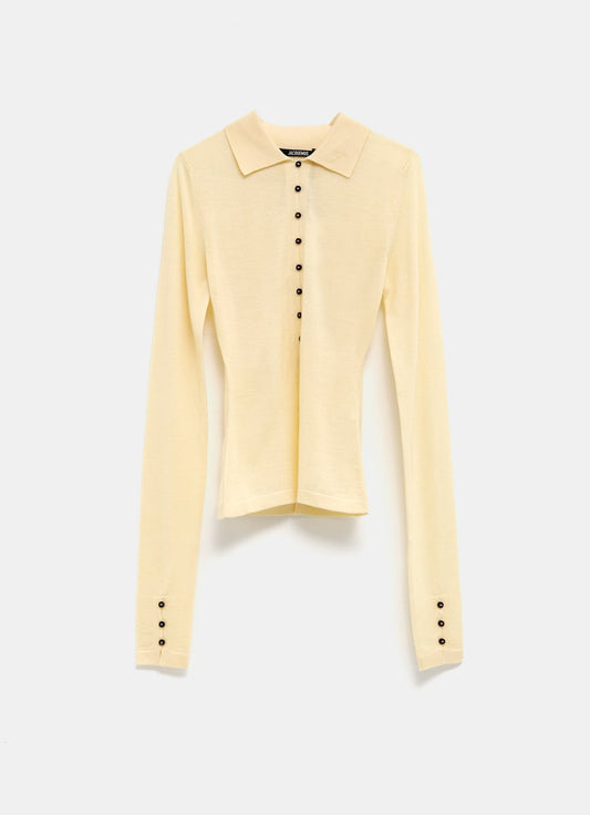 Merino Long-Sleeve Polo Shirt for Women