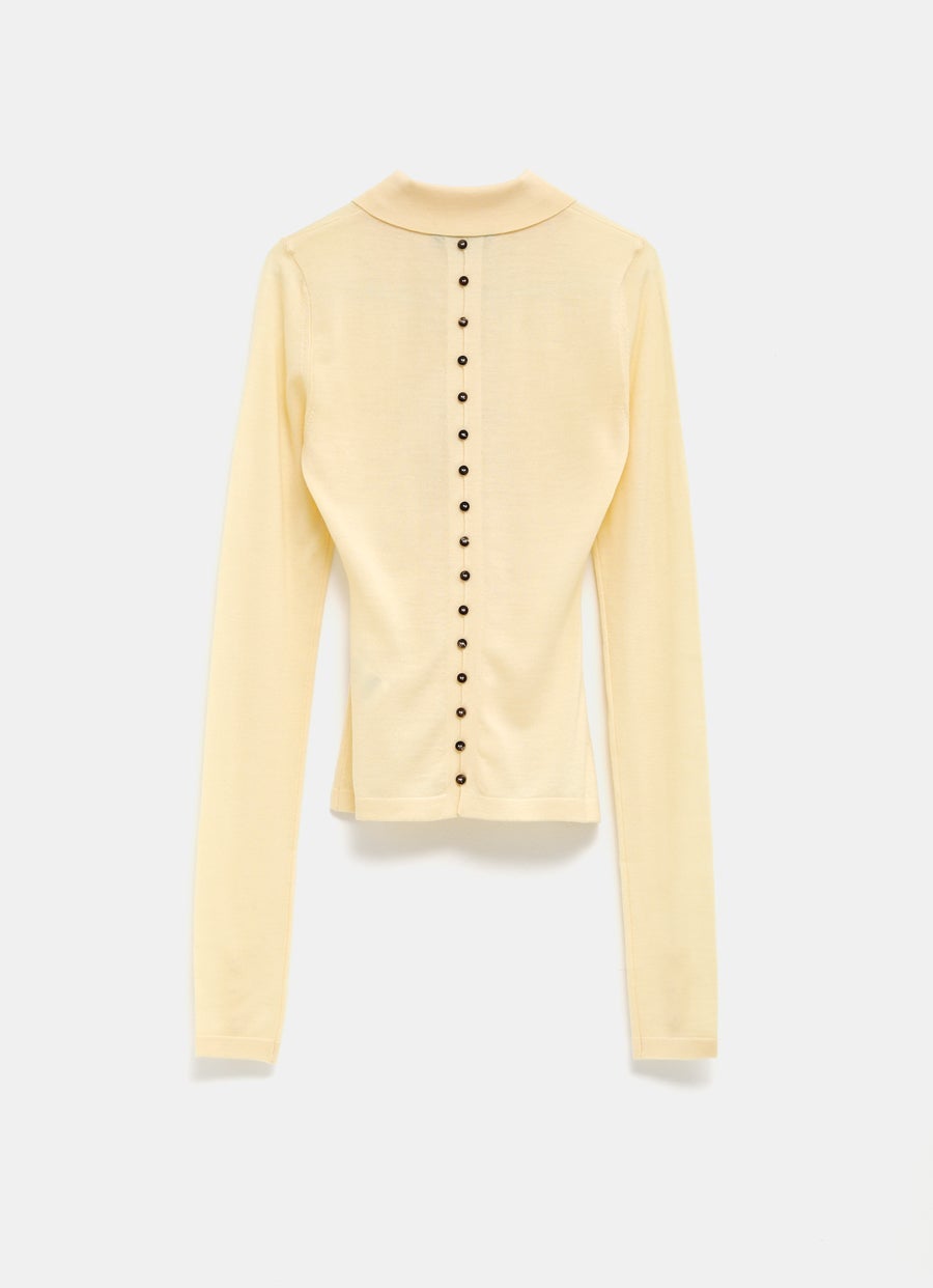 Merino Long-Sleeve Polo Shirt for Women