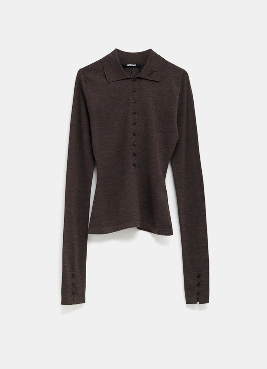 Merino Long-Sleeve Polo Shirt for Women