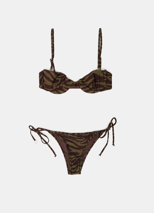 Zebra-print Bikini Set