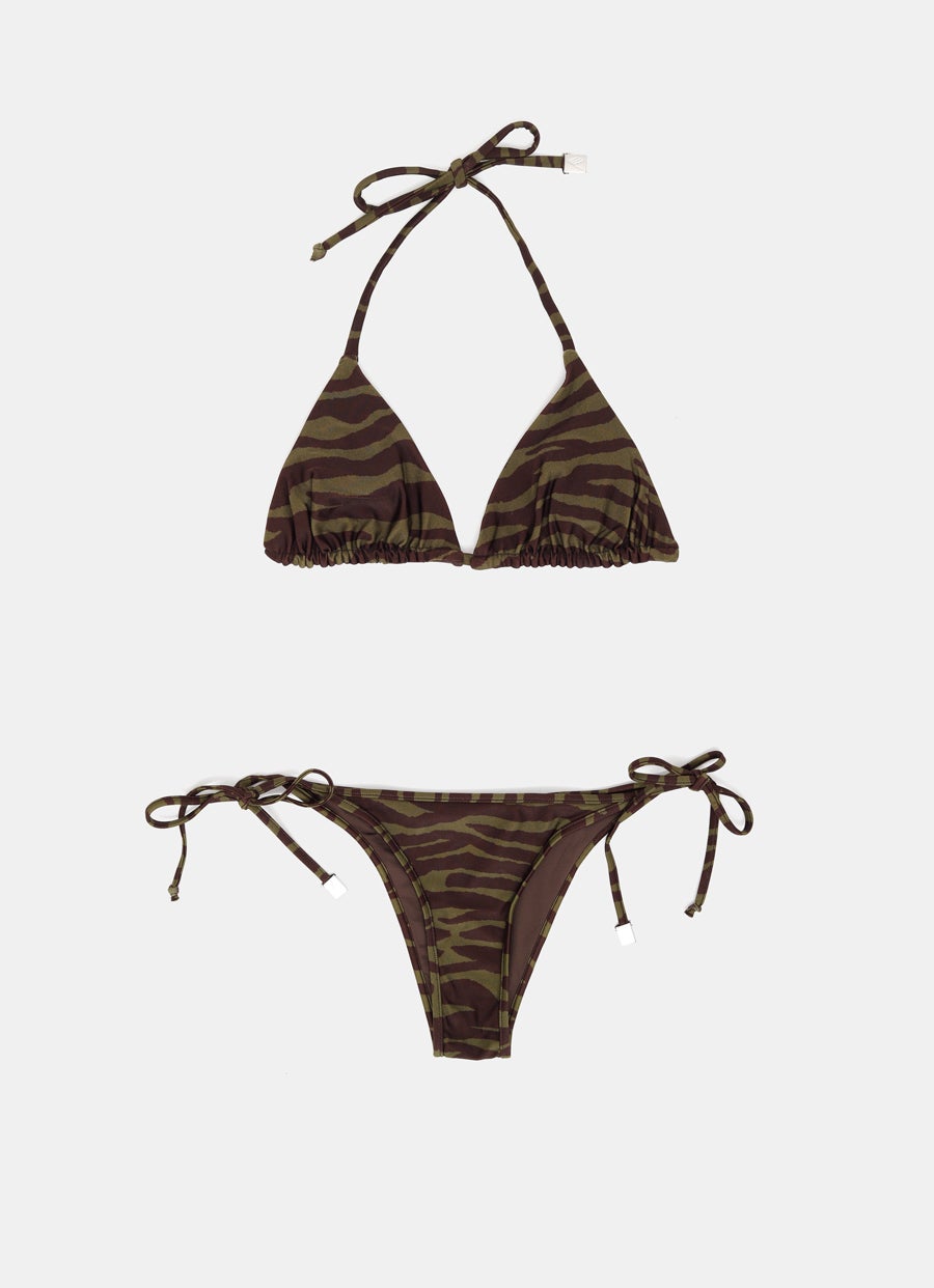 Zebra-print Bikini Set