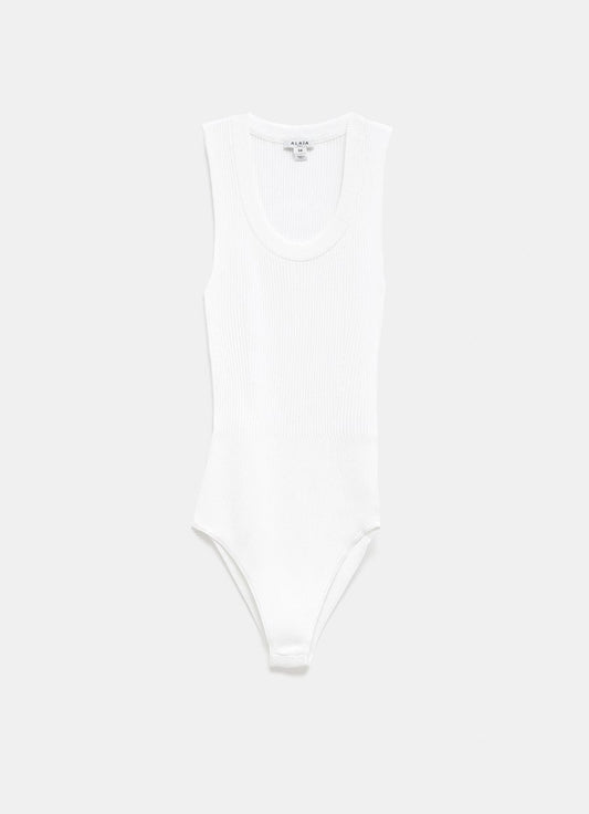 Sleeveless Ribbed Knit Bodysuit