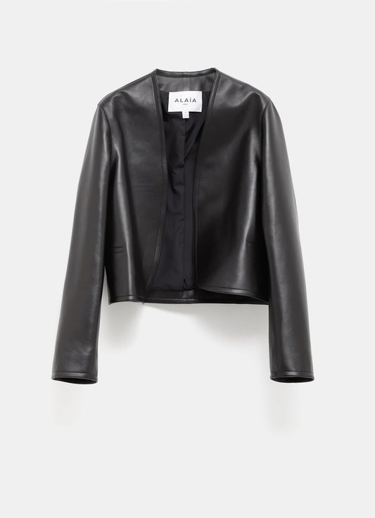 Round Leather Blazer