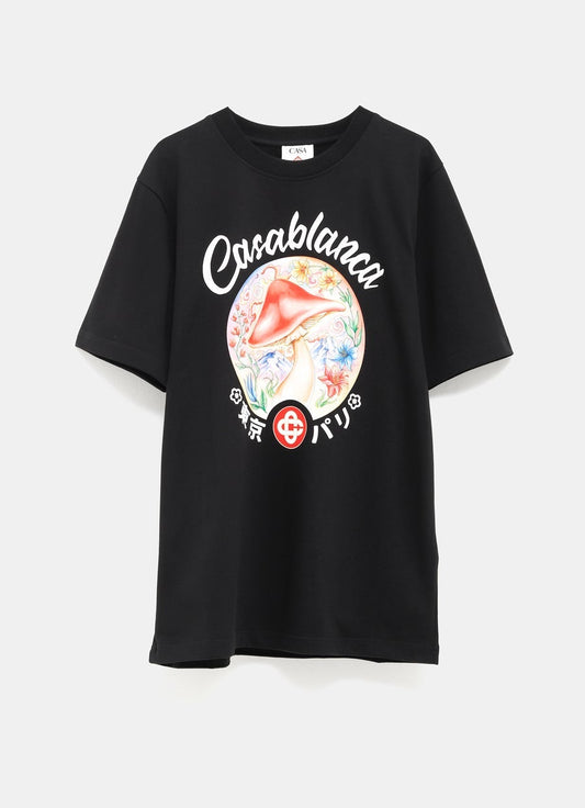 Mushroom Emblem Printed T-shirt