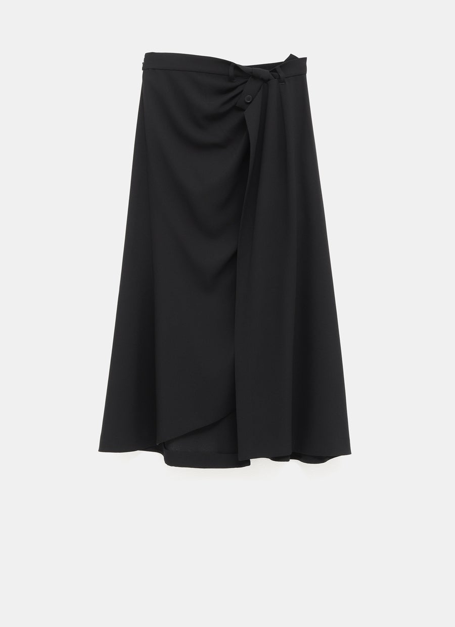 Draped Tailored Skirt