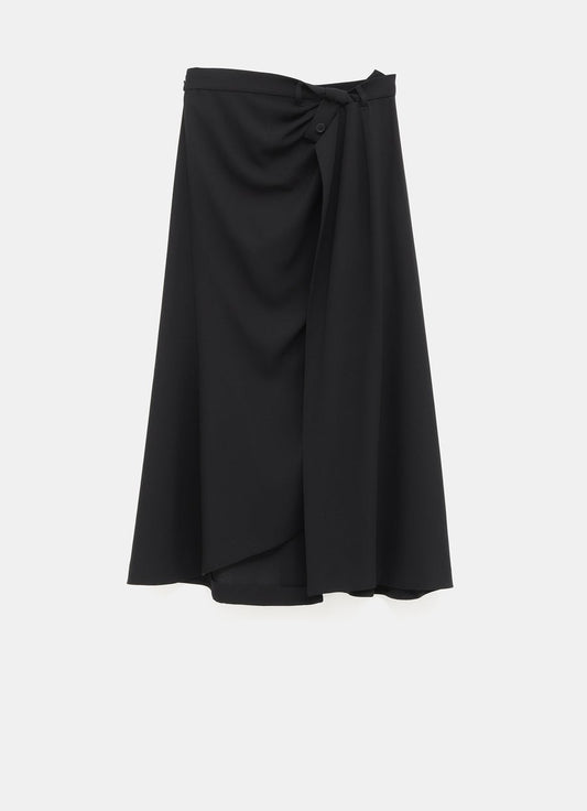 Draped Tailored Skirt
