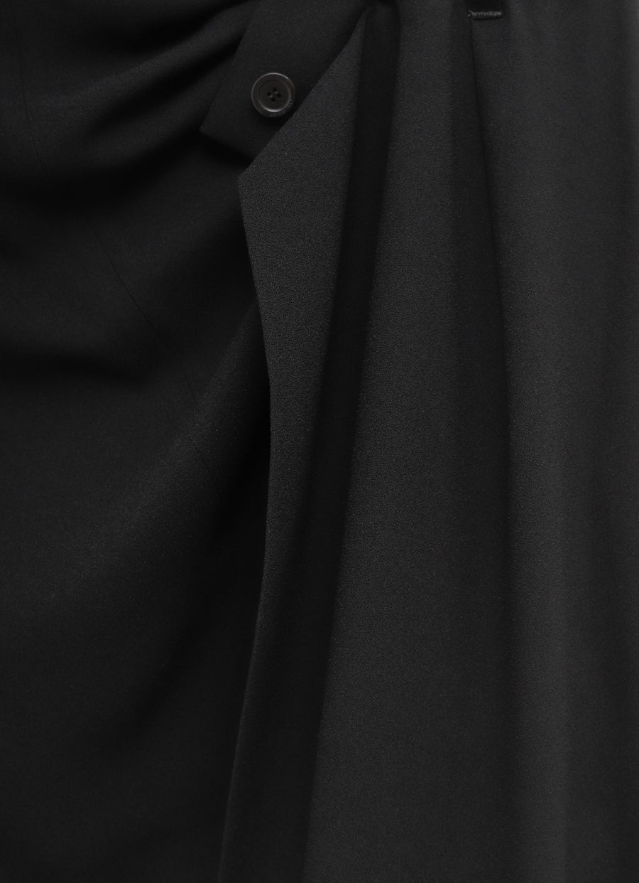 Draped Tailored Skirt