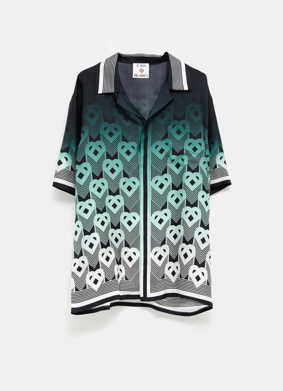 Gradient Monogram Silk Shirt