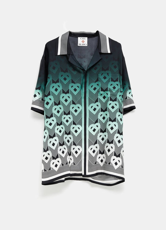 Gradient Monogram Silk Shirt