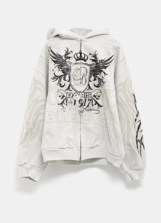 Tacky Gold Zip-Up Hoodie for Men