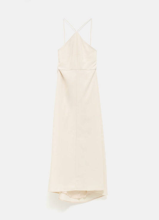 Lightweight Wool Blend Halter Dress