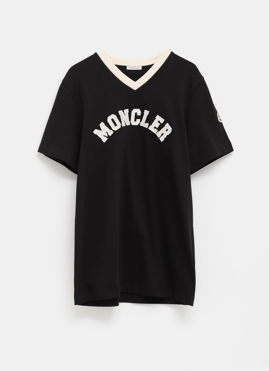 Embroidered Logo V-Neck T-Shirt for Men