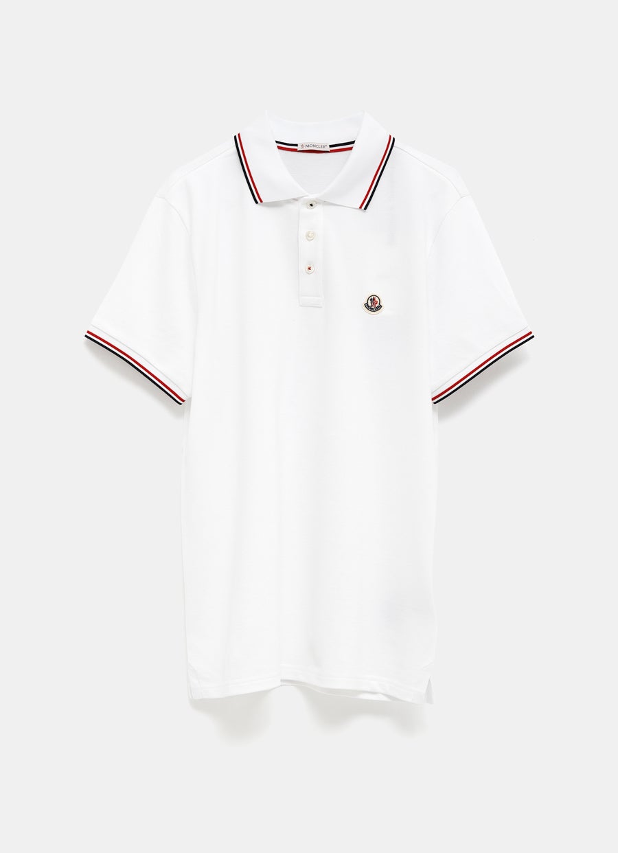 Tricolor-Trimmed Polo Shirt for Men