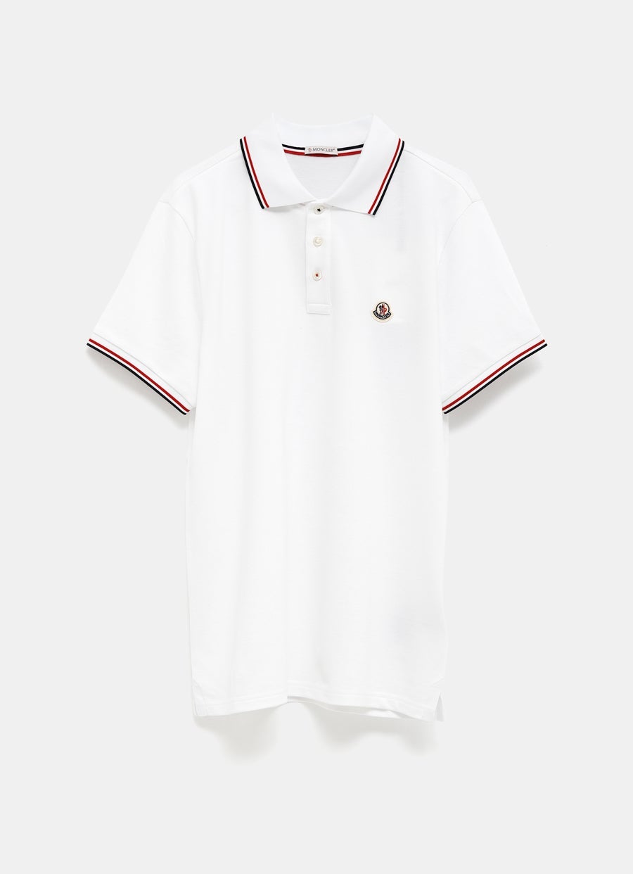 Tricolor-Trimmed Polo Shirt for Men