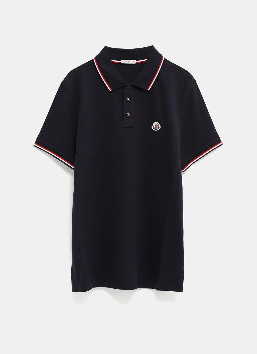 Tricolor-Trimmed Polo Shirt for Men