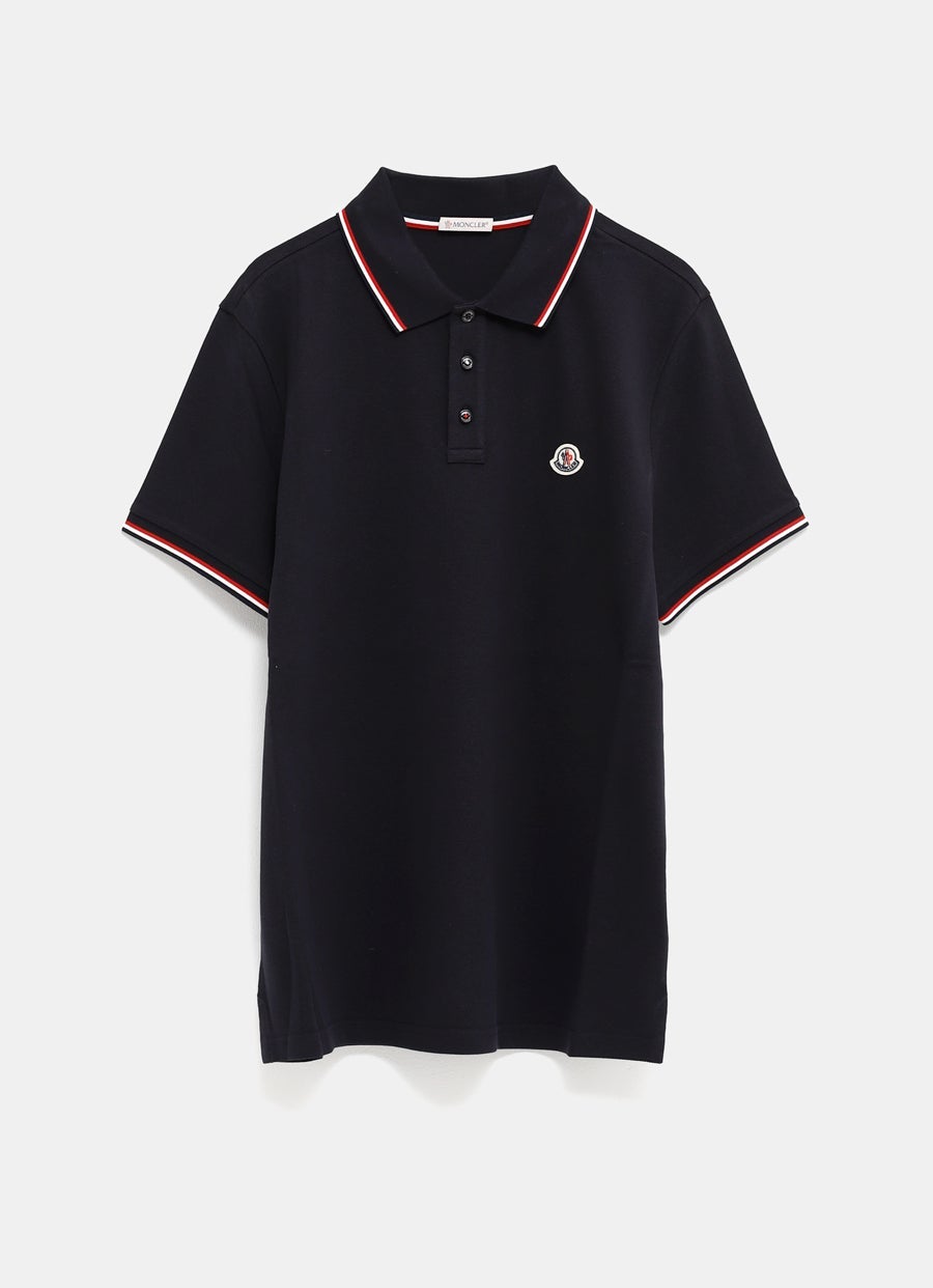 Tricolor-Trimmed Polo Shirt for Men