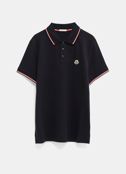 Tricolor-Trimmed Polo Shirt for Men