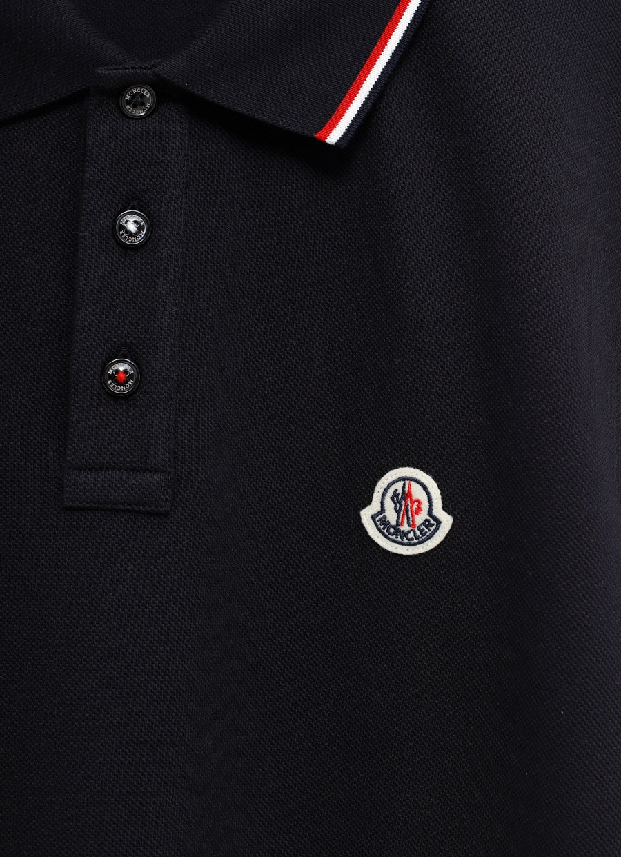 Tricolor-Trimmed Polo Shirt for Men