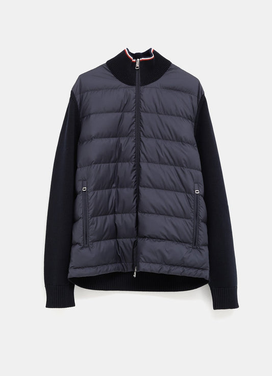 Padded Zip-Up Cotton Cardigan for Men