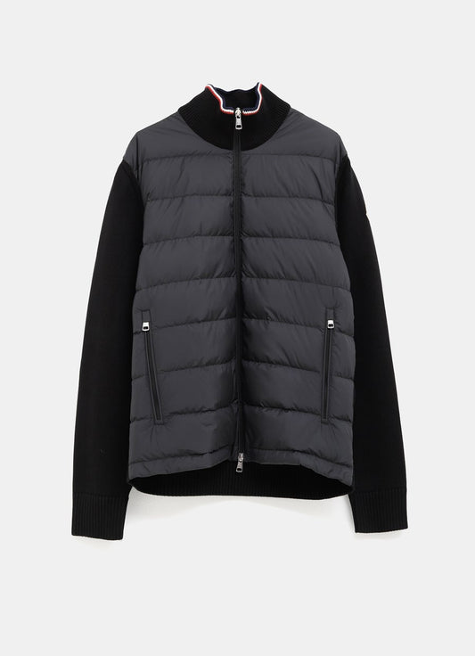 Padded Zip-Up Cotton Cardigan for Men