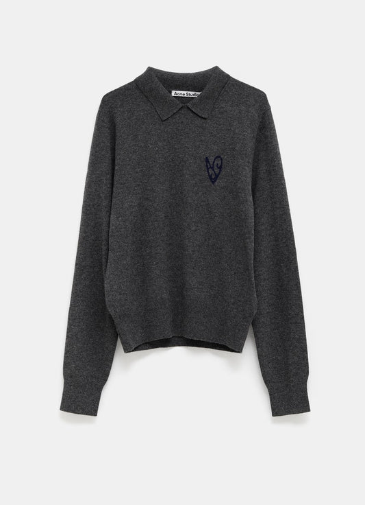 Yak Wool Polo Sweater for Men