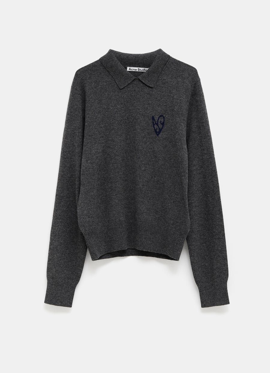 Yak Wool Polo Sweater for Men