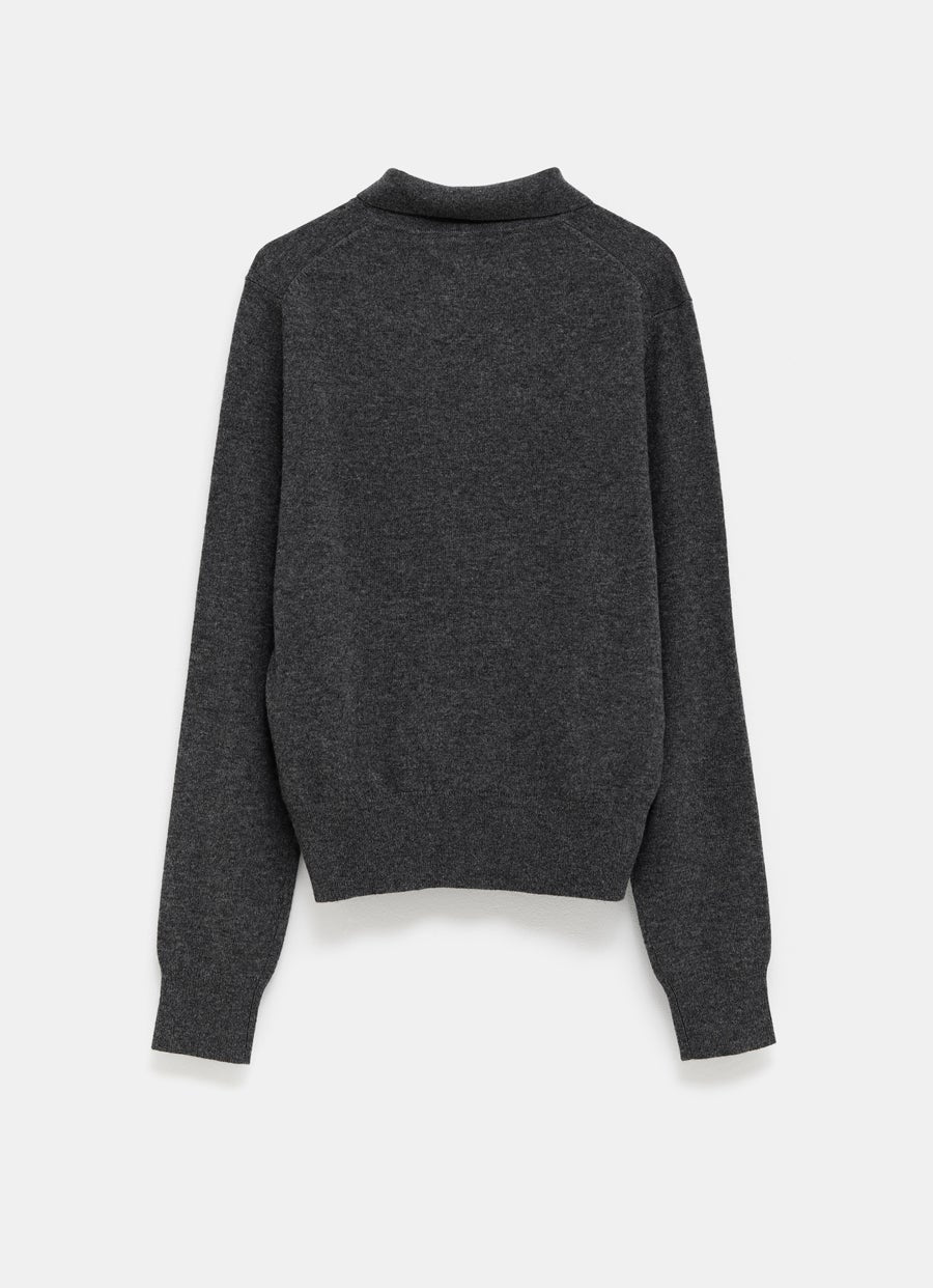 Yak Wool Polo Sweater for Men
