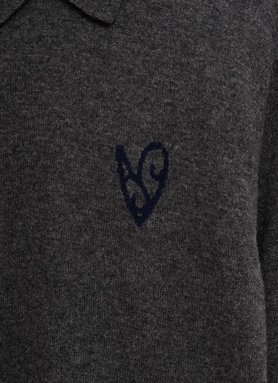 Yak Wool Polo Sweater for Men