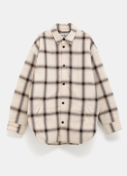 Flannel Button-Up Overshirt for Men
