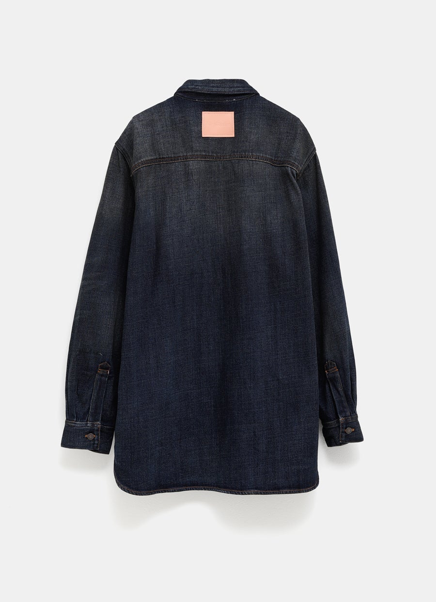 Denim Button-Up Shirt for Men