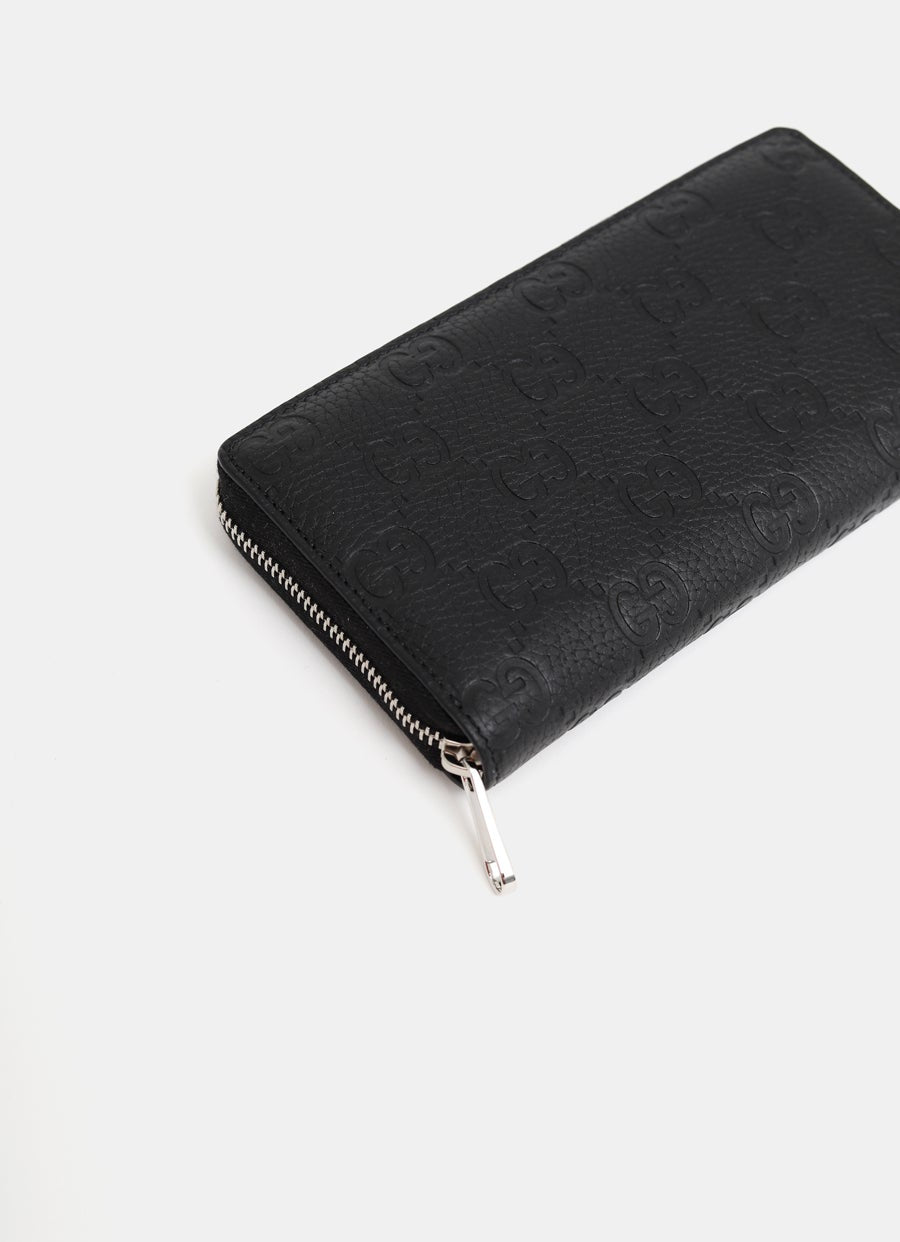 Gucci Imprint Zip Around Wallet