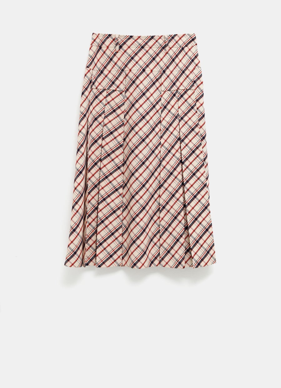 Wool Pleated Skirt